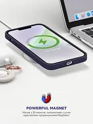 Силиконовый чехол с MagSafe для Apple iPhone 14, ICON2 MagCase, фиолетовый, противоударный, панель с мягкой подкладкой, защита всего корпуса, поддержка беспроводной зарядки, совместим с защитными стеклами и пленками, ArmorStandart (ARM68387) - мініатюра 9