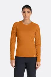 Женская футболка Rab Syncrino Base LS Tee Womens 10 Оранжевый