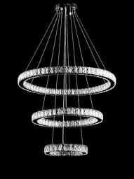 Світлодіодна люстра Splendid Ray L50603/70+50+30/3 LED з кришталем, хром, 160 Вт, з пультом і димером - мініатюра 3
