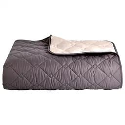 Двухстороннее покрывало Ideia Стиль Cube шоколадный и бежевый 210 ​​х 180 см (8-32404)