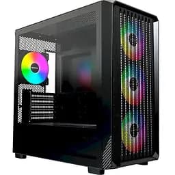 Корпус Montech X5M, чорний, Mid Tower, без БЖ, для Micro ATX / Mini ITX, 1xType-C / 1xUSB 3.0 / 1xUSB 2.0, макс. CPU - 165 мм /