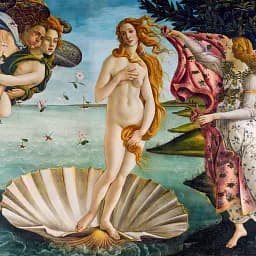 Інтер'єрна картина Народження Венери, Сандро Боттічеллі, Sandro Botticelli, Birth of Venus, інтер'єрний декор, 60×96 см (id3422) - мініатюра 4