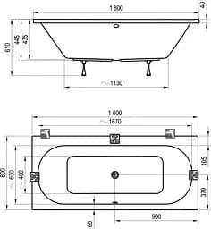 Ванна акрилова Ravak Cty 180x80 C920000000 Білий - мініатюра 5