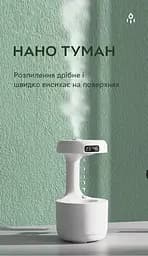 Зволожувач повітря портативний DQ-011 Anti Gravity Humidifier електричний 800 мл Kinscoter 12х12х23 см hoz0012388 - мініатюра 2