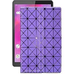 Чохол StatusCASE з екошкіри для планшету Motorola Tab G20 Фіолетовий ромб