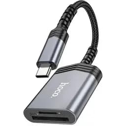 Кардрідер USB Hoco UA25, чорний, Type-C2.0 - microSD / SD