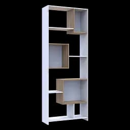 Етажерка висока Doros B1S Білий/Дуб евок 81х30х210 (41516039) - мініатюра 3