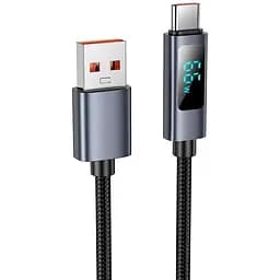 Кабель Hoco Type-C Favor 5A зарядный кабель для передачи данных с дисплеем X112 1 м 5A