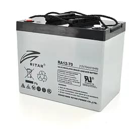 Акумуляторна батарея AGM RITAR RA12-70, Gray Case, 12V 70.0Ah (350 x 167 x 182)