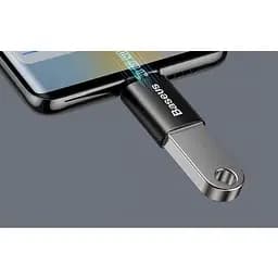 Перехідник Baseus Ingenuity Series Mini OTG Adaptor USB-C to USB-A Black (ZJJQ000001) [78667] - мініатюра 8