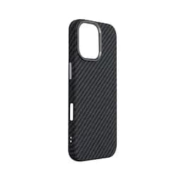 Карбоновый чехол для Apple iPhone 17, LikeCarbon2 MagCase, черный, тонкий защитный чехол-панель из поликарбоната с магнитами N52, MagSafe, противоударный, совместим с беспроводной зарядкой, приподнятые края для защиты камеры, ArmorStandart (ARM86257) - мініатюра 3
