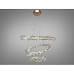 Люстра кршталеві кільця Linisoln 6105-80x60x40 FG метал, кришталь LED 150Вт 20-25м² 100-50см