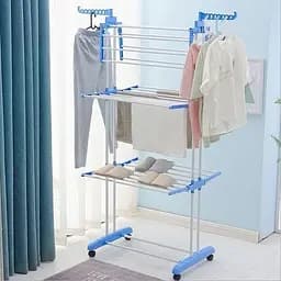 Сушарка для речей Складна сушарка для білизни Garment Rack With Wheels - мініатюра 3