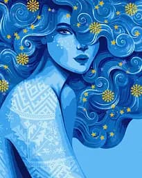 Набір для розпису по номерах Холодна краса, 40x50 см, КНО2587