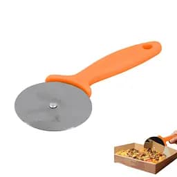 Нож колесо для пиццы роликовый 20 см, Kitchen Master Оранжевый 84538