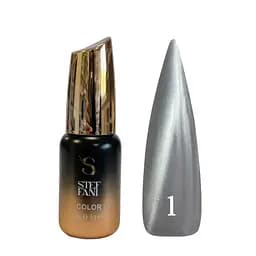 Гель-лак для нігтів Steffani Cat Eye MYSTIC, 9 мл , 01 Сріблястий