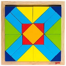 Пазл-танграм дерев’яний Goki Світ форм Прямокутник 20 елементів (57572-4)