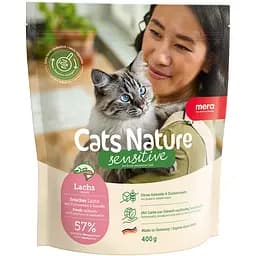 Сухой корм Mera Cats Nature Sensitive Salmon (Lachs) с лососем для кошек с чувствительным пищеварением 400 г