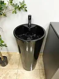 Умивальник підлоговий VBI Bolonia black glossy VBI-019018, Чорний - мініатюра 2
