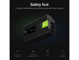 Перетворювач напруги інвертор Green Cell 12V на 230V 300W/600W Чистий синус (INV05DE) - мініатюра 4