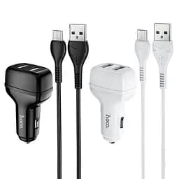 Автомобільний зарядний пристрій HOCO Z36 Leader 2USB/2,4A + Cable Micro чорний 4+1 - мініатюра 5