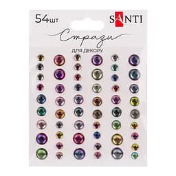 Наклейки декоративные "Стразы" Santi 743012 на планшетке 54 шт