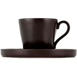 Чашка Costa Nova Lagoa для чая с блюдцем 16.2 см 0.21 л коричневая (560673995273)