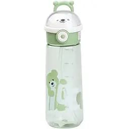 Бутылка для воды Nice Happy Life 620 мл с крышкой флип-топ на защелке зеленая HP17300GR