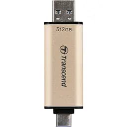 USB флеш накопичувач Transcend 512GB JetFlash 930C Gold-Black USB 3.2/Type-C (TS512GJF930C) - мініатюра 3