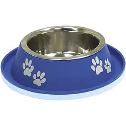 Миска для собак Croci No Spill з гумовим дном 0.8 л 25 см синя 