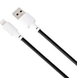 Кабель Gelius Full Silicon Cable USB to Lightning GP-UCN001L 18W 1.2m Black-White - мініатюра 2