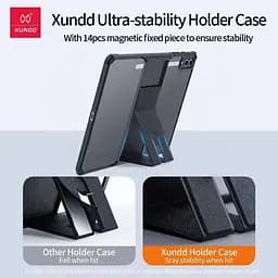 Чохол накладка з підставкою HunDD з посиленими кутами для Samsung Galaxy Tab S10+ / S9+ (12.4") Чорний - мініатюра 3
