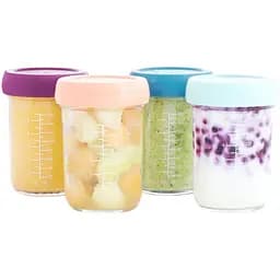 Набір контейнерів для їжі Babymoov Babybols 240 мл, 4 шт. скляні (A004313)