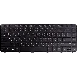 Клавiатура для ноутбука HP Probook 430 G3, 440 G3 чорний, чорний фрейм
