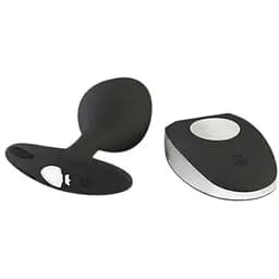 Силіконова анальна пробка Mystim Rocking Vibe з вібрацією та пультом для електростимулятора 3.7 см