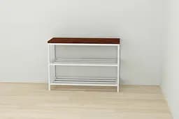 Банкетка універсальна Ferrum-decor Слайм 45x63x26 білий ДСП Венге 16мм (FRD-105510) - мініатюра 2