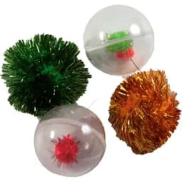 Набір іграшок для котів Fox 2 пластикові кулі та 2 шурхотливі іграшки