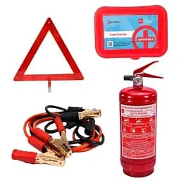 Набір технічної допомоги з вогнегасником ВП-2 ВОЛЬТ (ВП-2+Знак+Аптечка+Дроти)