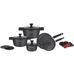 Набір посуду Bollire Firenze 9 предметів чорний (BR-1320)