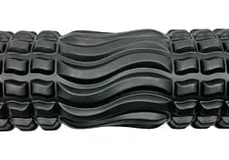 Масажний ролик EasyFit Wavyspines 33 см Чорний (EF-3701-Bk) - мініатюра 2
