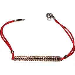 Браслет з текстилю Qvaliz з срібними вставками і фіанітами. 905-00580 16,5 18