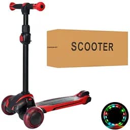 Самокат детский iTrike с подсветкой 30х12х65-80 см Разноцветный 000222616