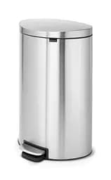 Бак для мусора Brabantia Pedal Bin FlatBack, матовый стальной, 40 л (482021)
