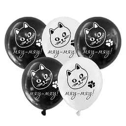 Кулька повітряна латексна з принтом 30 см (25) Котячі лапки, IDEA7-PB-41