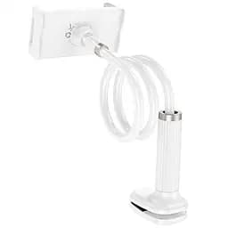 Регульована підставка для телефону/планшета Hoco HD10 Bamboo lazy stand White - мініатюра 3