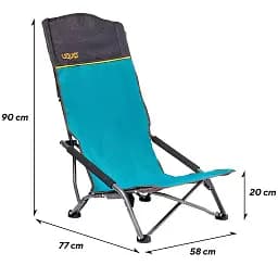 Крісло розкладне Uquip Sandy XL сіро-блакитне (DAS303234) - мініатюра 2