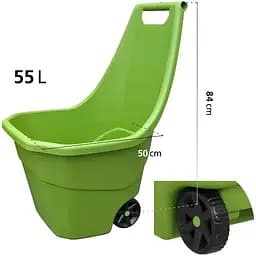Садовий візок Prosperplast Load & Go оливковий 55 л  - мініатюра 3