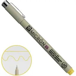 Линер Pigma Micron (0.5) 0.45 мм Желтый Sakura