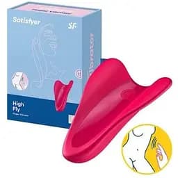 Вибратор на палец Satisfyer High Fly 6.5 см красный