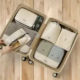 Набір органайзерів для подорожей LoveYouHome 7 шт. кремовий (59018) - мініатюра 5